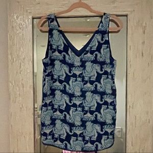 Lilly Pulitzer elephant print reversible Florin tank!